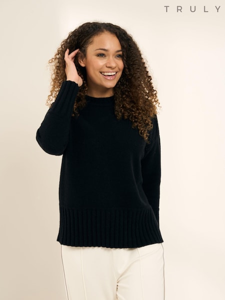 Truly Black Funnel Neck Jumper (281860) | €26
