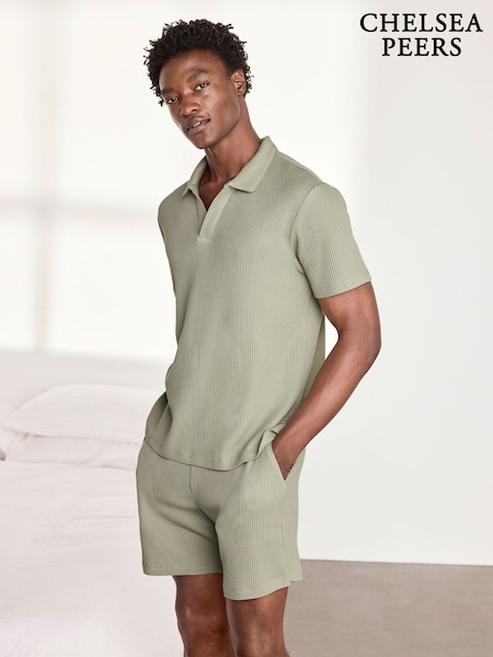 Green - Regular Chelsea Peers Waffle Shorts