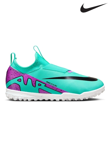 Nike Green Kids Zoom Mercurial Vapor 15 Turf Football Boots (282254) | €54