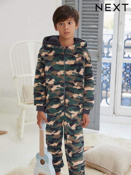 Zelena kamuflažna - Fleece All-In-One (3-16yrs) (282297) | € 18 - € 28