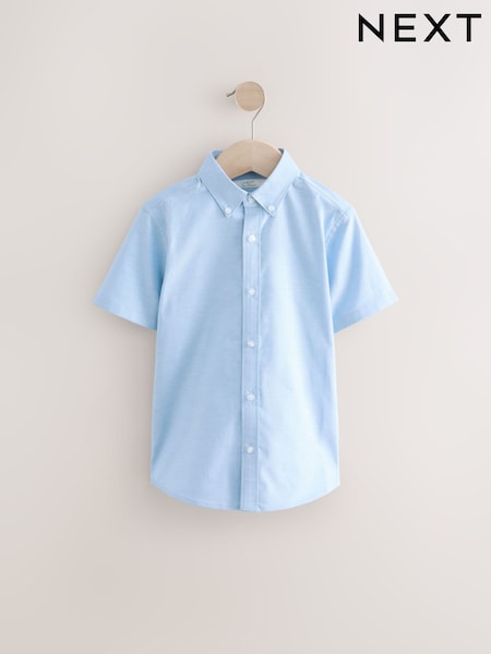 Albastru 1 - Short Sleeve Cotton Rich Oxford Shirt (3-16yrs) (283164) | 74 LEI - 112 LEI