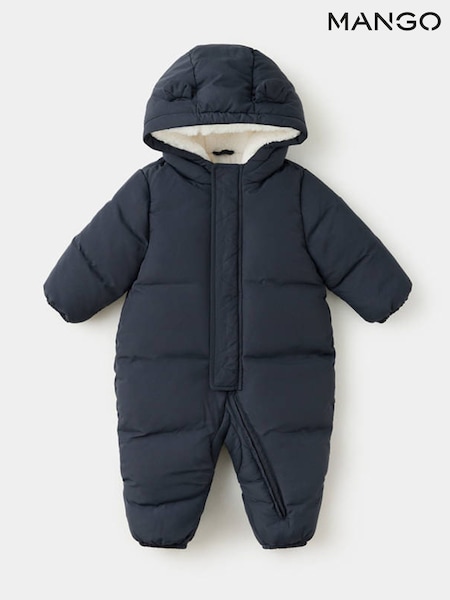 Blue - Mango Padded Lined Pramsuit