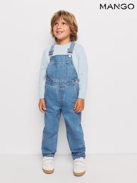 Blue - Mango Denim Dungarees