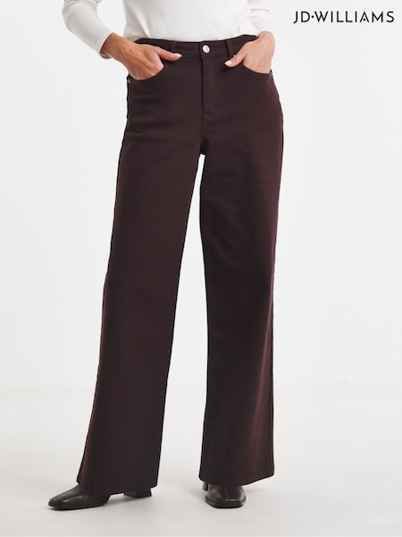Chocolate Brown - Jd Williams Authentic Wide Leg Jeans