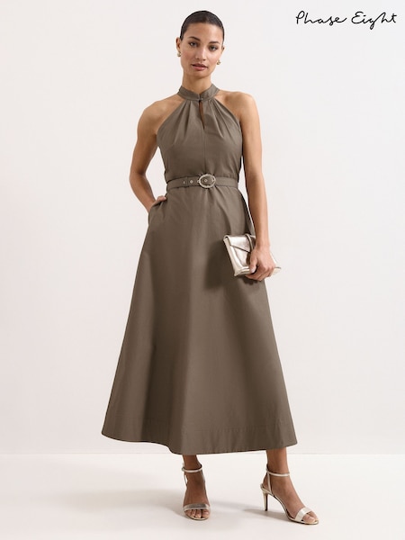 Green - Phase Eight Krystel Halter Dress