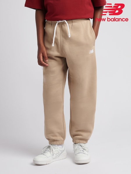 Natur - New Balance – Jogginghose mit angerauter Rückseite und kleinem Logo