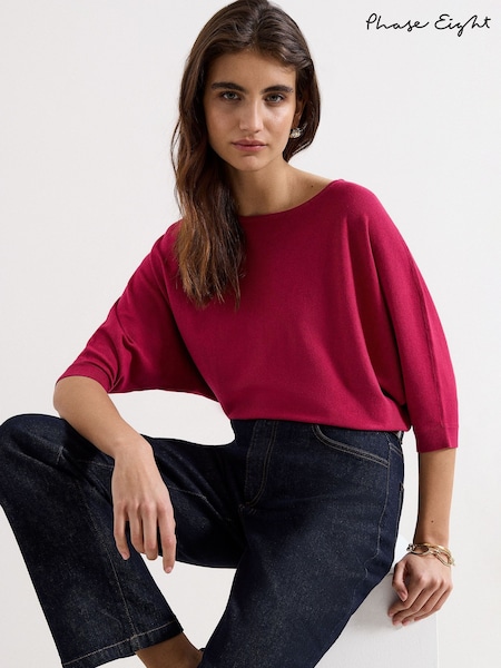 Red - Phase Eight Cristine Knit Jumper