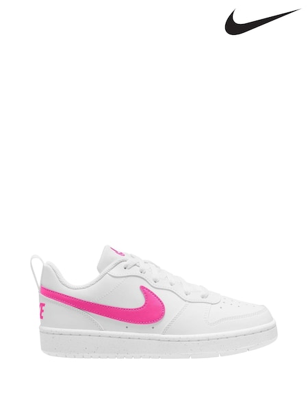 Nike Pink/White Youth Court Borough Low Recraft Trainers (284000) | ₪251