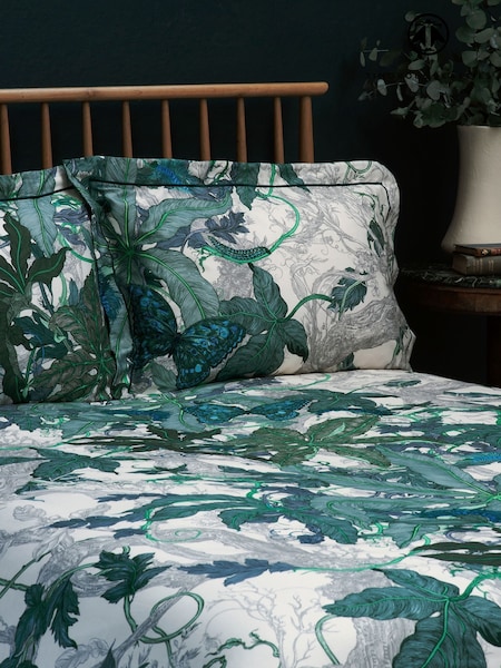 Timorous Beasties Leaforia Verde 220 Thread Count Duvet Cover And Pillowcase Set