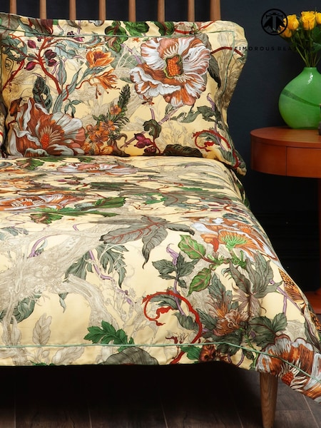Timorous Beasties Set Of 2 Papaver Mimosa 220 Thread Count Pillowcase