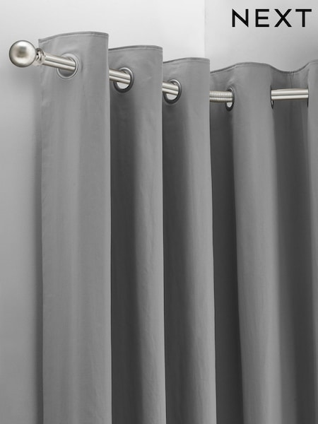 Brushed Silver 4m Bendable Bay Window Curtain Pole Kit (284951) | €61