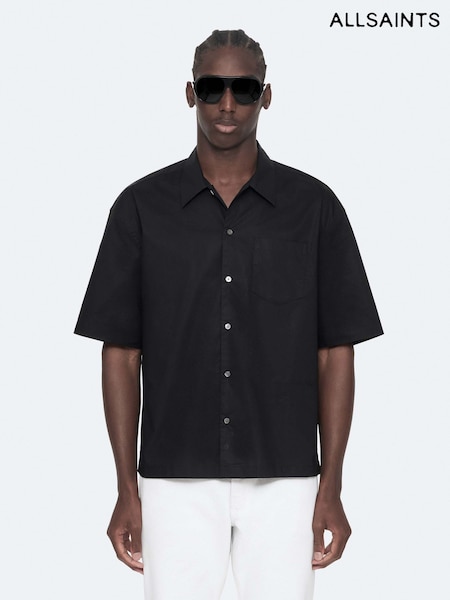 Μαύρο - Regular Allsaints Maddox Short Sleeve Shirt