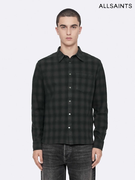 Black - Regular Allsaints Bower Long Sleeve Shirt