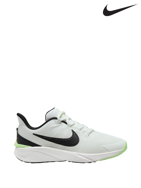 Nike White/Lime Youth Star Runner 4 Trainers (285334) | €62