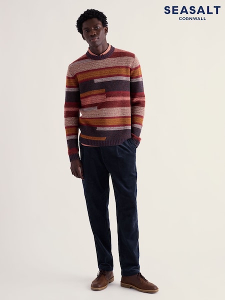 Red - Regular Seasalt Cornwall Etcher Jumper