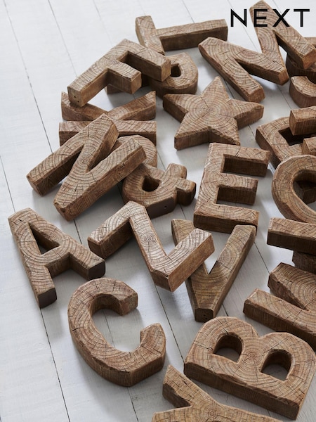 Décoration lettres de l'alphabet aspect bois Bronx (285698) | € 5