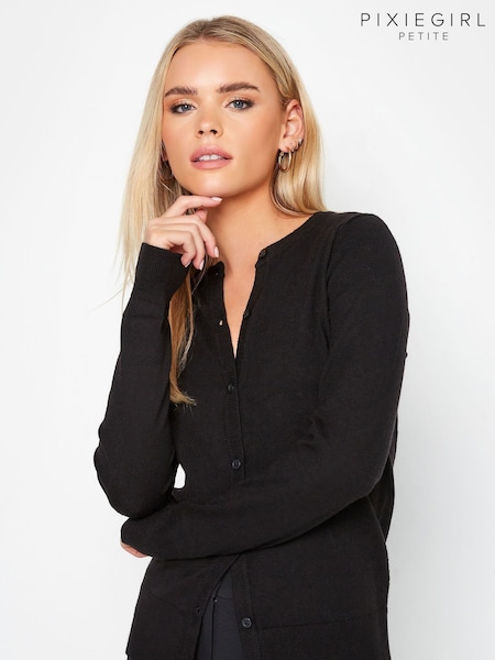 PixieGirl Petite Button Down Crew Neck Cardigan (285995) | € 36
