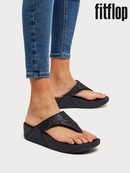 FitFlop Lulu Glitter Toe-Post Sandals (286007) | ₪352