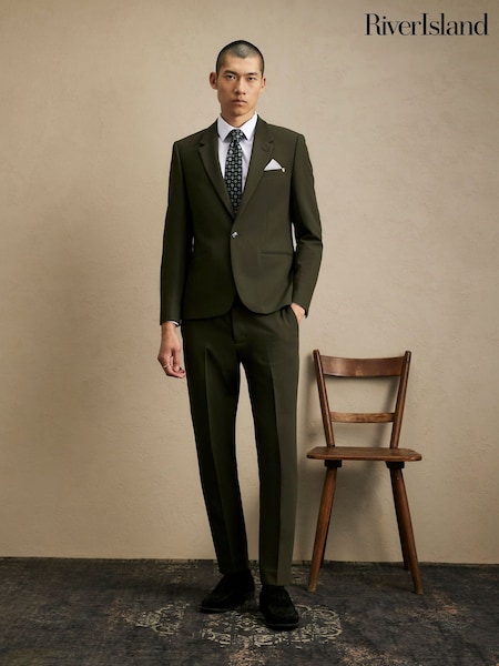 أخضر - Regular River Island Skinny Fit Suit Jacket