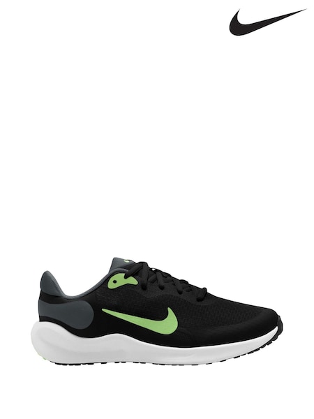 Nike Black Lime Youth Revolution 7 Trainers (286257) | €64