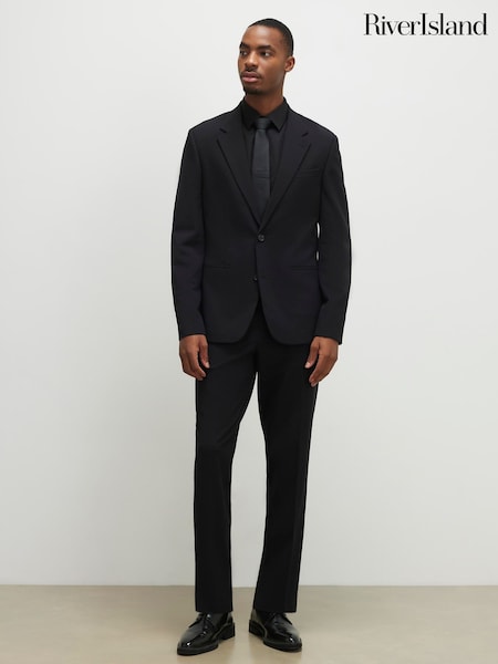 črna - Regular River Island Slim Fit Suit Trousers