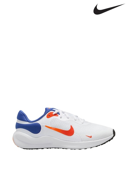 Nike White/Blue Youth Revolution 7 Trainers (286446) | €25