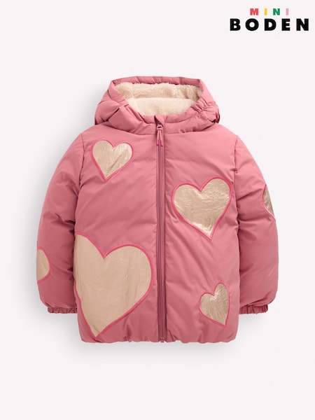Pink - Boden Fun Padded Coat