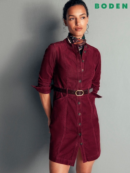 Red - Boden Zara Cord Short Dress