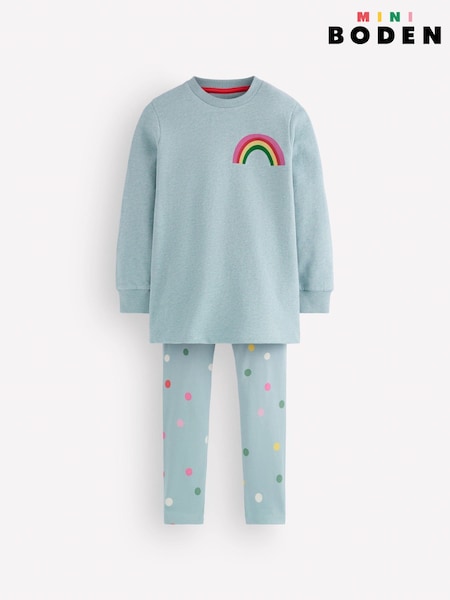 Blue - Boden Fun Sweatshirt Tunic Set
