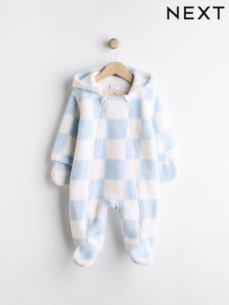 Blau/Weiß mit Schachbrettmuster - Baby Pramsuit (0mths-2yrs) (286894) | CHF 40 - 43 CHF