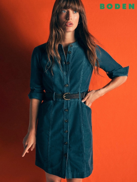 Blue - Boden Zara Cord Short Dress