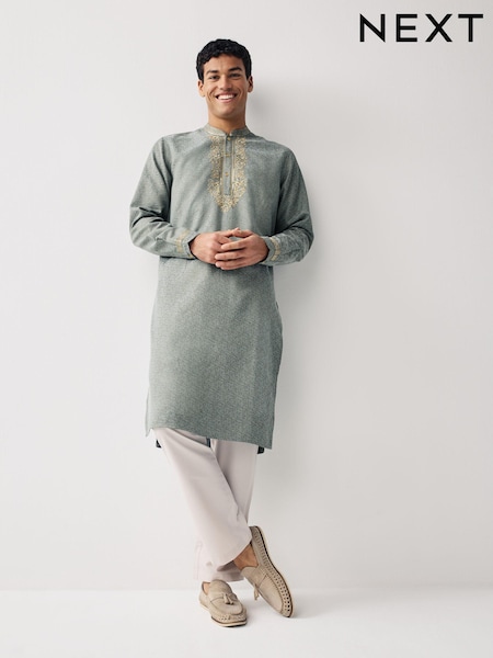 Green Mens Long Length Kurta (287536) | €16