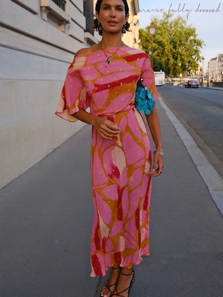 Pink - Never Fully Dressed Abstract Tilly Dress