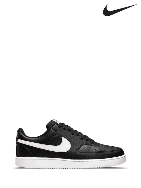 Musta/Valkoinen - Nike Court Vision Low Trainers (288634) | €118
