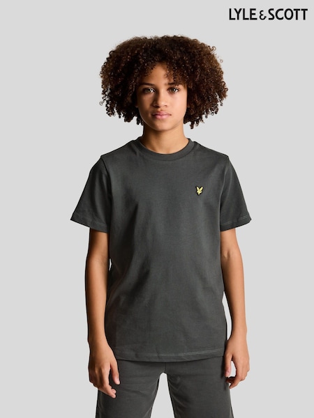 Gunmetal Gri - Lyle & Scott Boys Essentials 100% Cotton Crew Gât Tricou (289095) | 93 LEI - 114 LEI