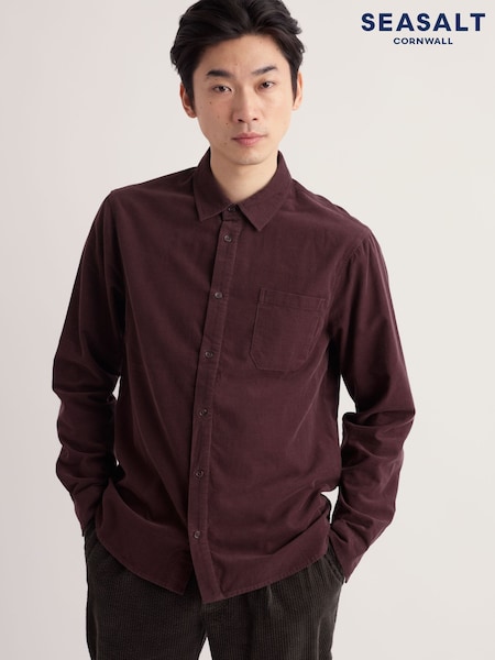Brūna krāsa - Regular Seasalt Cornwall Shoreman Plain Shirt