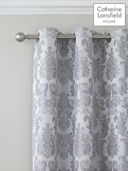 Catherine Lansfield Damask Jacquard Lined Eyelet Curtains (289675) | R$ 640 - R$ 690