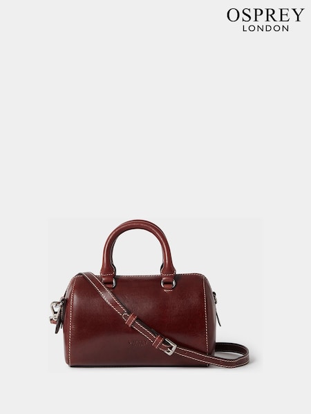 Brown - Osprey London The Madison Mini Saddle Leather Barrel Bag