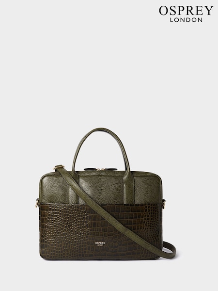 ירוק - תיק לאפטופ מעור של Osprey London דגם The Kellie