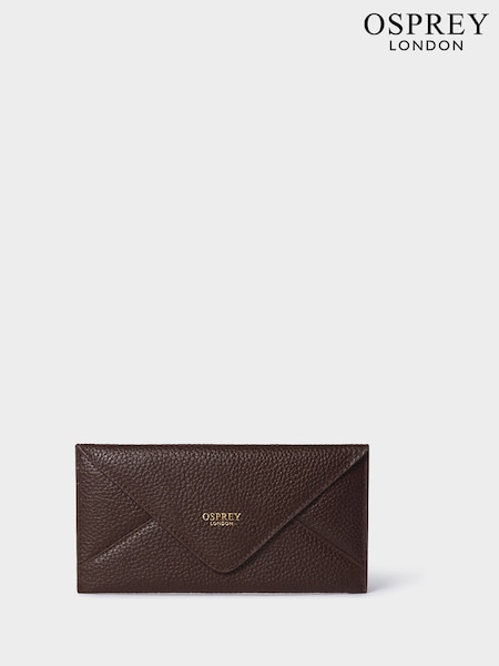 Brown - Osprey London The Envelope Leather Card Case Purse
