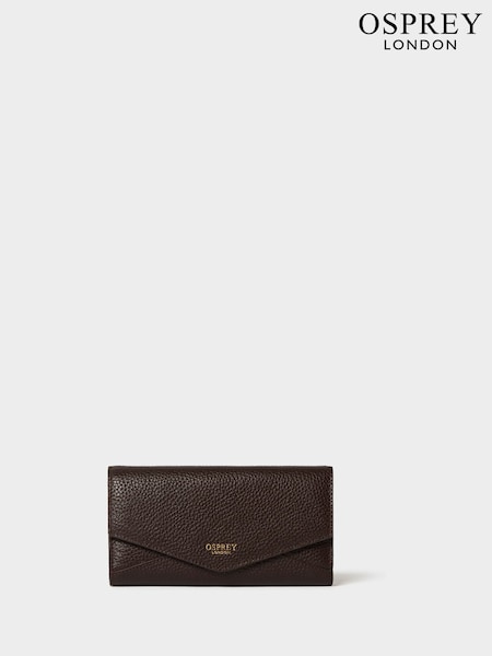 Brown - Osprey London The Core Medium Leather Matinee Purse