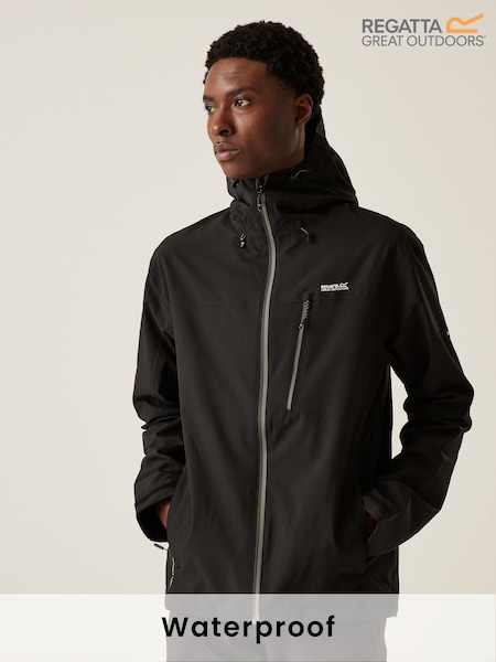 Regatta Black Birchdale Waterproof Hooded Jacket (290287) | €100
