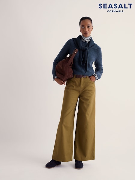 Dark Blue - Seasalt Cornwall Dawson Pick Wool Blend Jumper