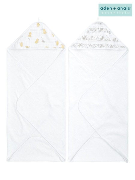 aden + anais Essentials Disney™ Baby - Winnie + Friends Hooded Towels Two Pack (290688) | €13