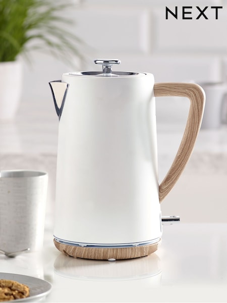 White Bronx Wood Effect Kettle (290967) | €59
