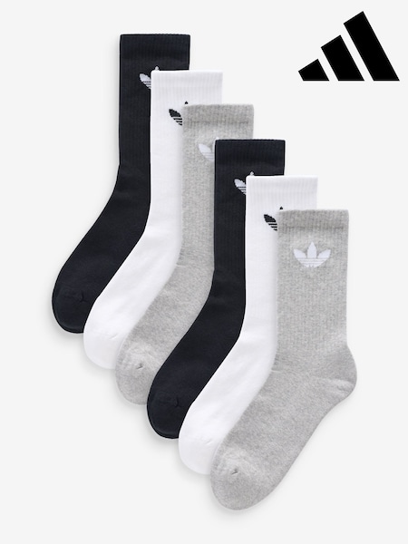 ブラック - Adidas Originals Trefoil Crew Socks 6 Pack (291163) | ¥ 3,950