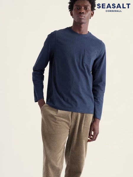Blue - Regular Seasalt Cornwall Merthen Long Sleeve Top