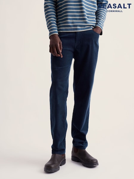 Blue - Regular Seasalt Cornwall Felling Cord Trousers