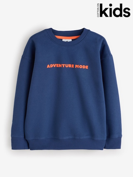 Blue - Cotton On Sammy Oversize Fleece Jumper