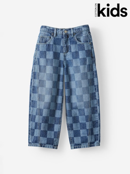 Blue - Cotton On Unisex Super Barrel Leg Denim Jeans